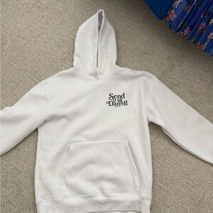 White Send it to Darrell Hoodie
